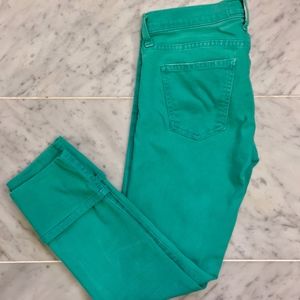 Current/Elliott Green “The Cuffed Skinny” Jeans